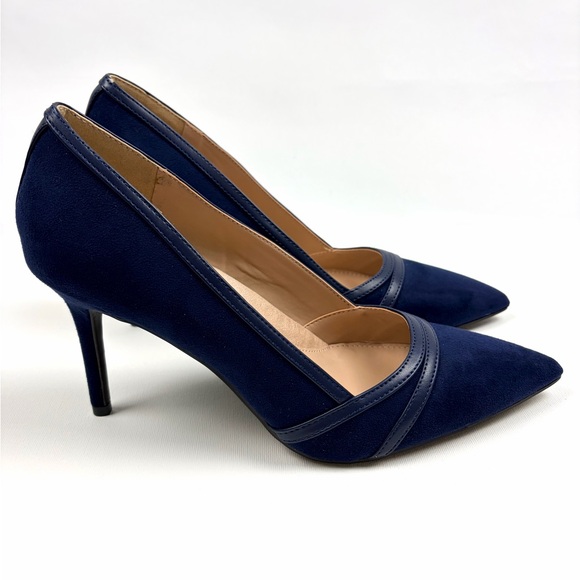 Kelly & Katie Shoes - Kelly & Katie Navy Pointed Toe Heels Pumps Size 10 Classic Stiletto